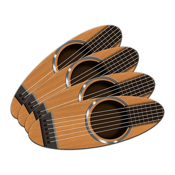 Acoustic Guitar Strings Double-Sided Oval Nail File Emery Board Set 4 Pack