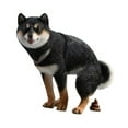 thumbnail image 4 of MERIGLARE Dog Figurine Animal Sculpture Collectible Car Dashboard Decoration Shiba Inu Statue for Living Room Desk Shelf Fireplace Black, 4 of 8