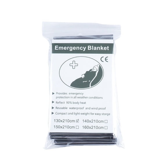 Emergency Thermal Blankets for Survival, Waterproof Mylar Space Blankets for Outdoor Camping, Hiking, Marathon, and First Aid, Lightweight Reflective Foil Blanket - 52" x 82"