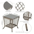 thumbnail image 7 of Cozyhom 2 Pieces Long Reclining Chaise with Thick Cushion and Side Table,Patio Lounge Set,Grey, 7 of 7