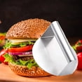 thumbnail image 4 of Presse à Burger Ronde en Acier Inoxydable, Presse à Hamburger Antiadhésive, Presse à Bacon, Presse pour Gril Parfaite pour la Cuisson sur Plaque de Cuisson Plate, 4 of 8