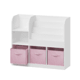 thumbnail image 5 of Miniyam Bookshelf with Storage Bins, Book Display, Anti-Tip for Kids, Pink, 5 of 7