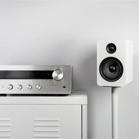 Kanto - 26" Tall Bookshelf Speaker Floor Stands (Pair) - White