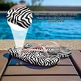 thumbnail image 2 of Psesaysky Women's Zebra Skin Flip Flops Anti-Slip Skin-Friendly Stylish Beach Sandals House Sandals Size 5-9, 2 of 7