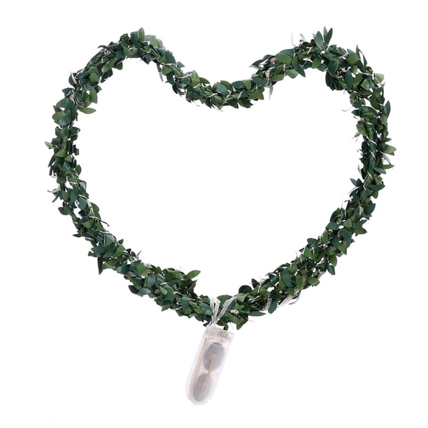 Cadena de lámpara Irfora 2 metros hojas de seda enredadera falsa hoja verde hiedra vid 20 luces LED de cadena para el hogar boda fiesta colgante guirnalda flor artificial Irfora Cadena de lámpara