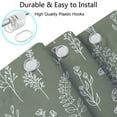 thumbnail image 2 of Boho Sage Green Floral Camper RV Shower Curtain for Travel Trailer Bathroom, Leaves Camping Small Narrow Shorter Fabric Shower Curtains Set, Spring Happy Camp Decor with Hooks 47X64, 2 of 6