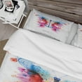 thumbnail image 4 of Designart Papillon Coloré Monotype - Ensemble de Housse de Couette pour Animaux, 4 of 4