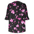 thumbnail image 5 of MaFYtyTPR Women's Casual Tops 3/4 Sleeve Fashion Ladies's Printing V-Neck Ruffled Shaped Sleeves Comfy Loose Bloues, 5 of 5