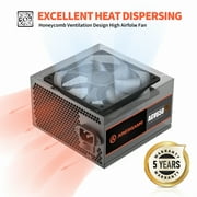 ARESGAME 650W Non-Modular ATX Gaming Power Supply 80lus Bronze Certified PSU (AGV650)