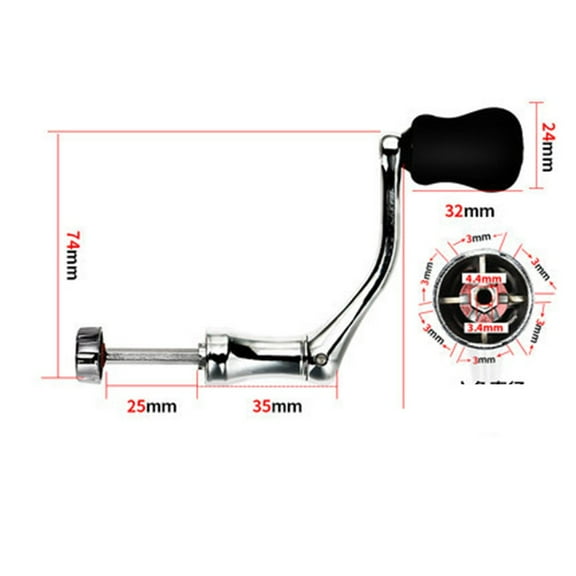 Foldable Metal Fishing Reel Power Handle Spinner wheel Swivel Grip for 4000-6000