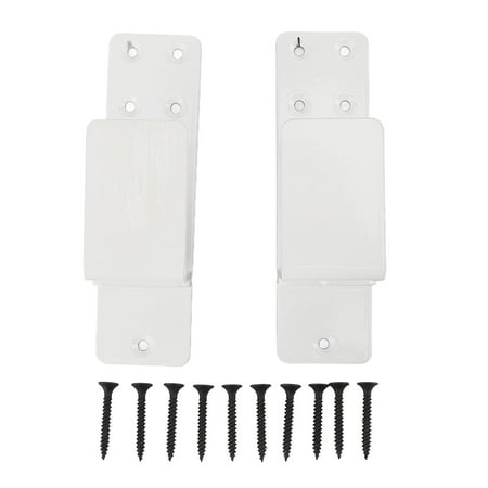 

2PCS Door Barricade Brackets Open Bar Holder Carbon Steel Easy Installation U Bracket for Garage Barn 2x4 Boards White