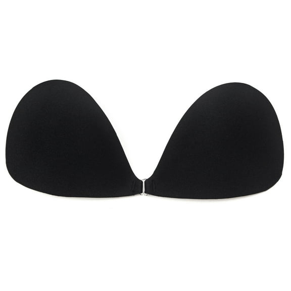 SAYFUT 3/4 Cup Self Adhesive Black Nude Bra Strapless Front Closure for Wedding Ball Gowns Swinming Costumes