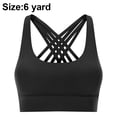 thumbnail image 1 of Sujetador deportivo con tirantes acolchados y tirantes cruzados, sujetador deportivo a prueba de golpes para mujer, sujetador de yoga cómodo para ropa deportiva, 1 of 8