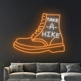 thumbnail image 5 of Handmadetneonsign Camping Hiking Boot Neon Sign, Camper Led Sign, Take A Hike Led Light, 5 of 5