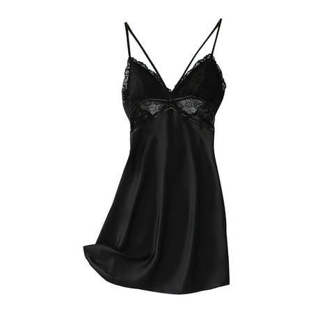 

Women Nightdress Comfortable Fashion Silk Sleepwear Sexy Backless V Neck Gift
