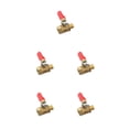 thumbnail image 1 of Ounissouiy Válvula de bola de latón, extremos dobles, conector de manguera de rosca y , interruptor de Control hermético, accesorios de ajuste 1/4 inch 5Conjunto, 1 of 6