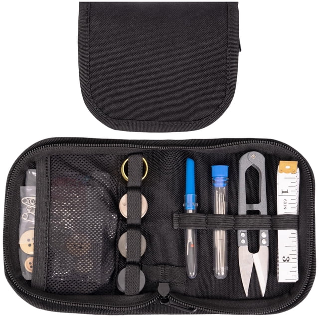 Kit de costura VEPKOIT Military Survival con botones en funda de nailon