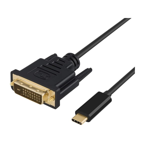 USB C to DVI Cable Adapter 6 FT, USB Type C to DVI Cord, Compatible with MacBook Pro 2019/2018, Surface Book 2, Chromebook Pixel, XPS 13/15, Yoga 920/910, Galaxy S22, S10  , S9, LG G5-5.9FT/1.8M