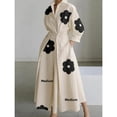 thumbnail image 1 of Women's Polo Collar Long Sleeve Maxi Dress - Ankle-Length, Elastic, Button Detail, Polyester, 1 of 10