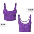 thumbnail image 4 of Yiaed Glitter Purple Print Ladies Waistcoat Women Sports Vest Vest Sports Women Sports Top Yoga Vest for women-Large, 4 of 8
