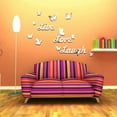 thumbnail image 4 of Openpig Love Live Laugh Wall Stickers Decals Silver Heart Mirror Wall Decor for Bedroom Living Room Decoration, 4 of 5