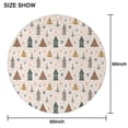 thumbnail image 6 of Multicolor Christmas Tree Pattern Round Tablecloth 60"x60",Wrinkle Wipeable Table Cloth for Kitchen Dining Room Picnic Patio Party, 6 of 6