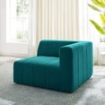 thumbnail image 1 of Modway Bartlett Upholstered Right Arm Chair, Teal Blue, 1 of 9