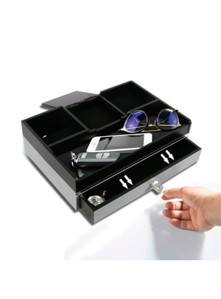 Admiral - Big Dresser Valet Box Organizer with Large Smartphone Charging  Station