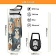 thumbnail image 3 of Dogs Heads Sports Water Bottle Portable Travel Mug 32oz BPA Free Leak Proof Straw Transparent Tritan for Gym Yoga Cycling Camping, 3 of 7