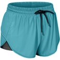 thumbnail image 3 of Pantalones cortos deportivos para correr con cordón en la cintura para mujer y bolsillo interior $ Pantalones cortos deportivos con cordón elástico de doble capa para mujer y bolsillos $ Pantalones, 3 of 6
