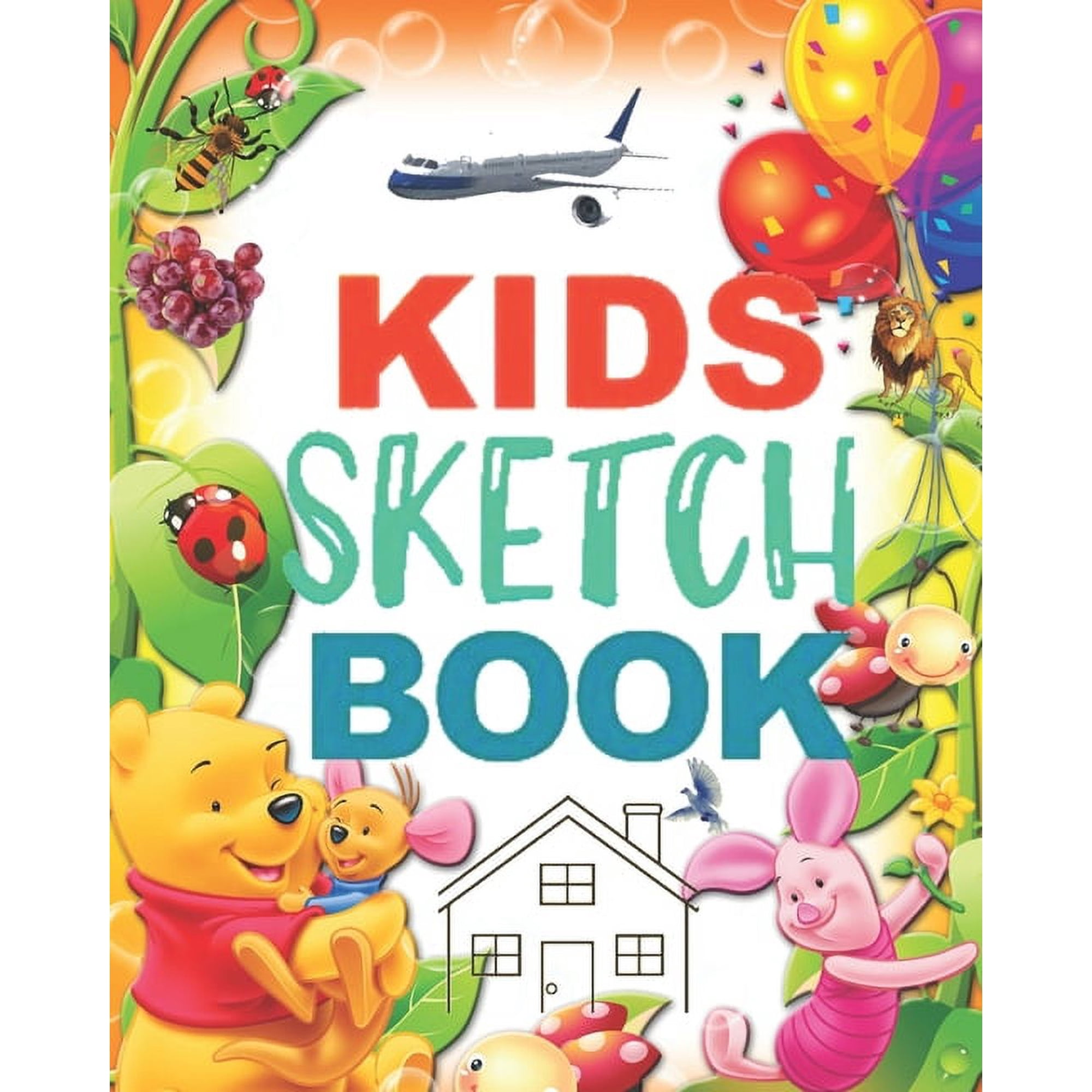 Kids Sketch Book: 8" X 10" a Kids Sketch Book with English Alphabets & Number and Some Other Design (Paperback)