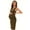 Army green, variant on Yawrut Women's Pregnant Vest Skirt, Comfortable U-shaped Neckline, High Elasticity, Side Fold Design, Slim Fit During Pregnancy, Snug Fit, Beautiful and Fashionable Pregnant Skirt