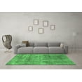 thumbnail image 3 of Ahgly Company Indoor Square Abstract Emerald Green Modern Area Rugs, 7' Square, 3 of 4