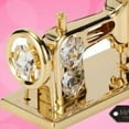 thumbnail image 4 of Matashi 24K Gold Plated Sewing Machine Ornament with Crystals, Valentine’s Day Gift for Wife or Her, Mom, Grandmother, Decorative Home Decor, 4 of 7