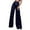 Dark Blue, variant on Women's Fashion Casual Sequined Pants, Sparkling High Waist, Wide Leg Flared Trousers, Shiny Loose Fit, Elastic Side Zipper