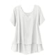 thumbnail image 1 of Túnica de Manga Corta para las Mujeres Color Sólido de Lino Sentir Botón Blusa, Ligera Camiseta de Verano Casual, 1 of 9