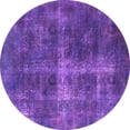 thumbnail image 1 of Ahgly Company Indoor Round Oriental Purple Industrial Area Rugs, 4' Round, 1 of 4