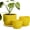 Yelllow, variant on Ceramic Plant Pots,4"+5"+6" Inch,Green Flower Pots with Drainage Holes and Tray,Indoor Planters for Plants Pots,Home Office Decoration GIF for Plants,Succulent Pot Set of 3