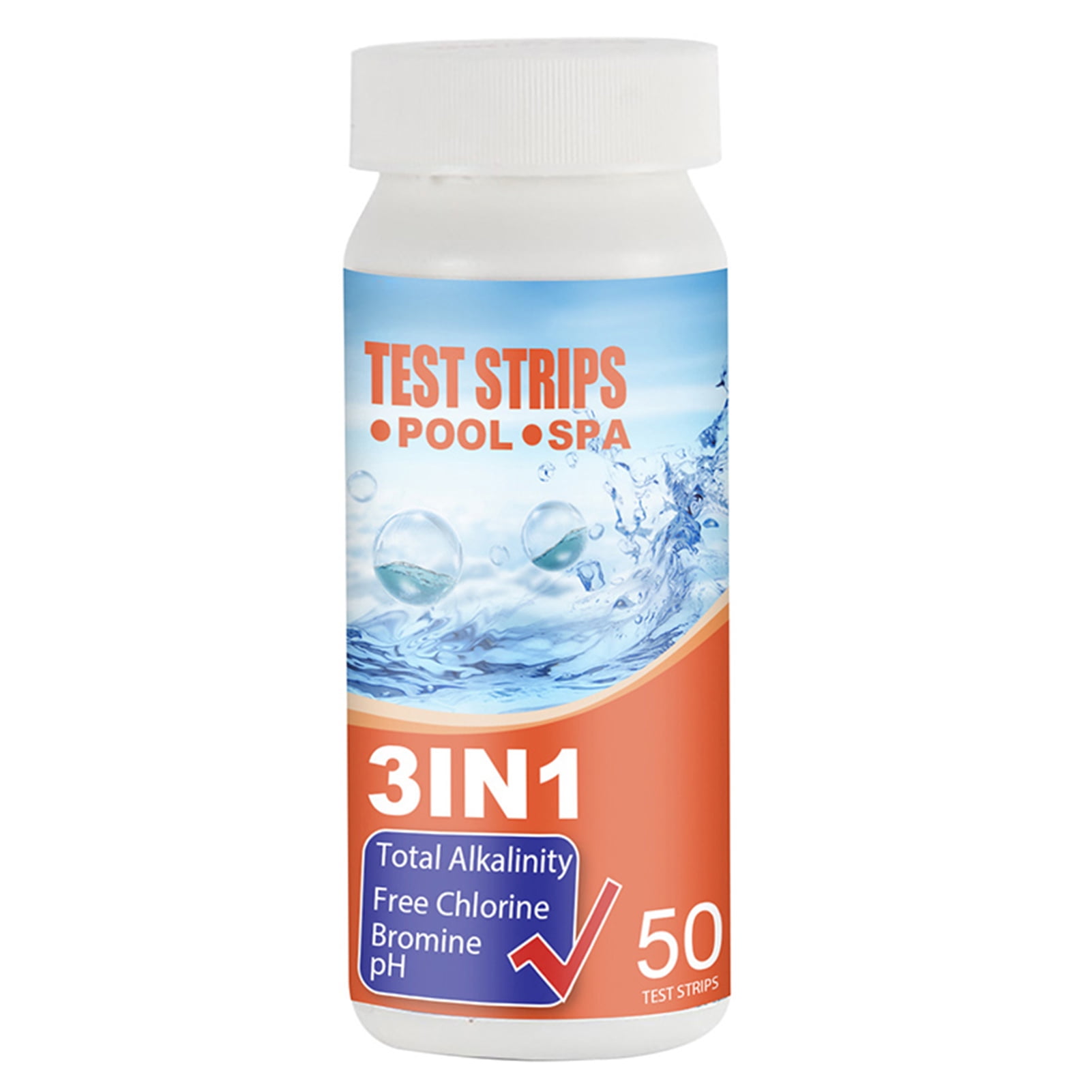 3 in 1 Swimming Pool Water Ph Test Strips for Testing The Water Quality