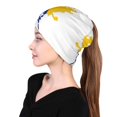 thumbnail image 2 of Womens Bosnian Flag Map Slouchy Beanie Cap Headwear Hat Turban, 2 of 7