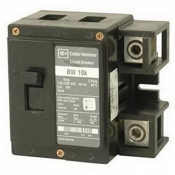 Eaton BW2100 Plug-On Mount Type BW Main Meter Breaker 2-Pole 100 Amp 120/240 Volt