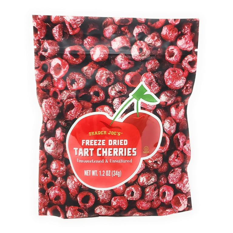 Trader Joe's Freeze Dried Tart Cherries Unsweetened Unsulfured 1.2