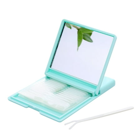 - Portable Breathable Natural Invisible Double Eyelid Tape Self-Adhesive Double Eyelid Stickers Instant Eye Lift Strips With Portable Packing Box Beauty Tool (Green)