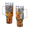 thumbnail image 3 of Lsque Scooby-Doo Pattern 40 OZ Ice Bully Cup with Handle and Straw, Double Wall Stainless Steel Tumbler Travel Coffee Cup with Lid for Christmas Present, 3 of 8