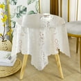 thumbnail image 4 of HongHeng White Lace Tablecloth Rectangular, Oblong Chic Elegant Table Cloth French Rustic Table Cover for Wedding Party Banquet Reception Home Decor, 4 of 6