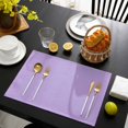 thumbnail image 3 of Violet Purple Placemats Set of 4, Farmhouse Solid Purple Color Modern Art Washable Wipeable Table Mats for Dining Tables, Indoor Outdoor Kitchen Place Mats for Holiday Party Table Decor, 3 of 9
