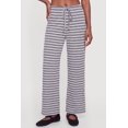 thumbnail image 3 of Women's Striped Knit Drawstring Wide Leg Pants, 3 of 4