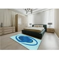 thumbnail image 5 of Ahgly Company Machine Washable Indoor Rectangle Transitional Blue Area Rugs, 2' x 4', 5 of 7