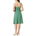 thumbnail image 4 of INSPIRE CHIC Women's Floral Twist Front Adjustable Strap Hidden Zipper Midi Dress M Green, 4 of 9