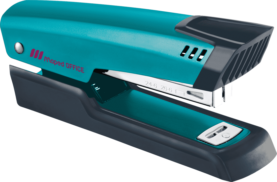 Maped Office Essentials Deco Half Stapler, Metal, Handles 20 to 25 Sheets, Manual